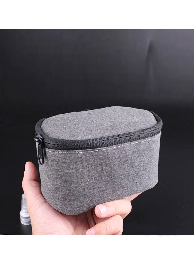 fashionhome - 7-Pieces Portable Spice Jars Pouch BBQ Organizer Condiment Bottles Set Travel Containers With Carry Bag For Camping Barbecue Picnic Outdoor Indoor BBQ Set - Image 1