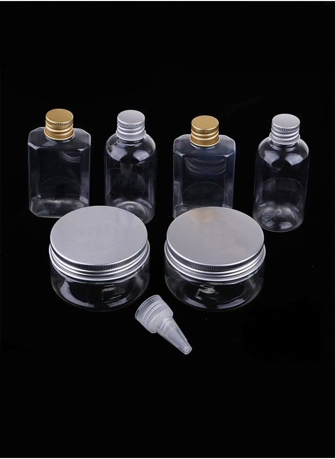 fashionhome - 7-Pieces Portable Spice Jars Pouch BBQ Organizer Condiment Bottles Set Travel Containers With Carry Bag For Camping Barbecue Picnic Outdoor Indoor BBQ Set - Image 1