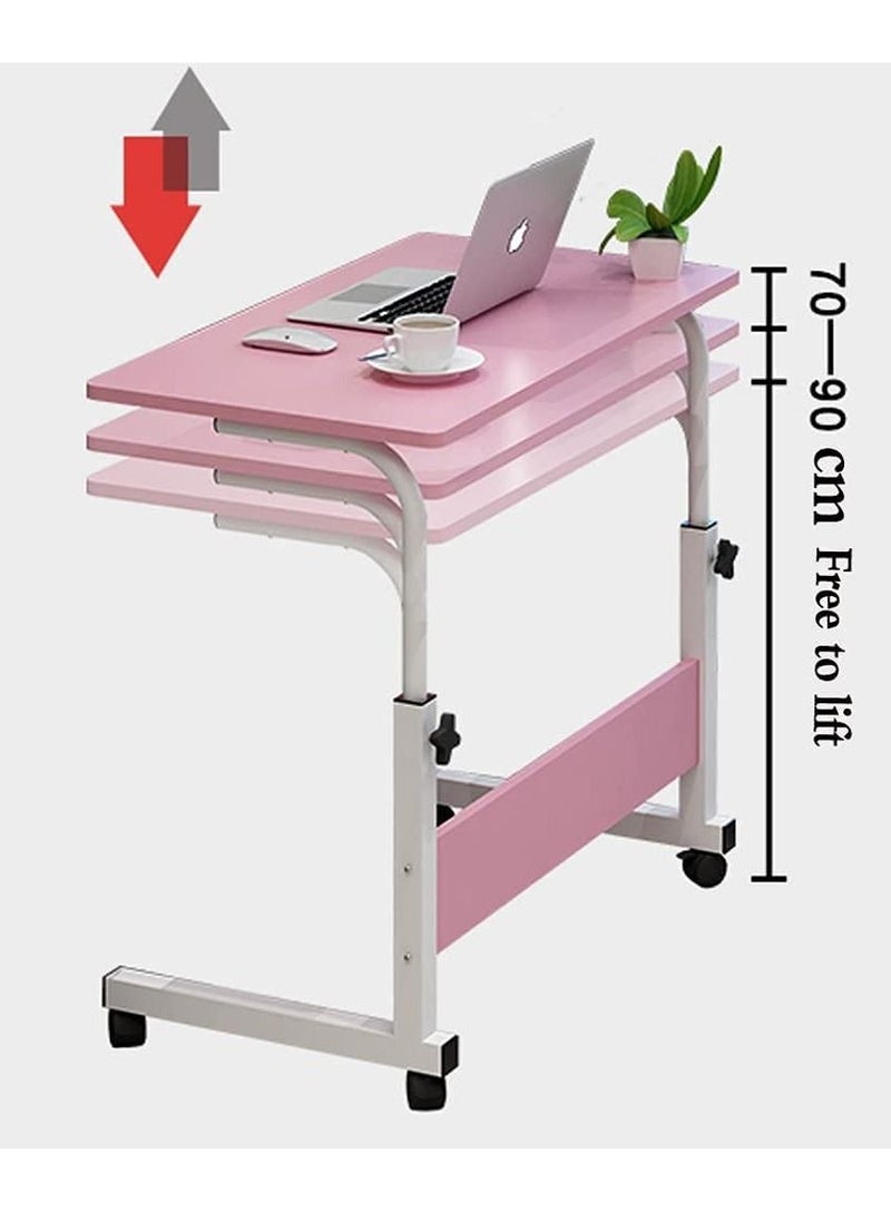 Laptop Table Height Adjustable,Mobile Laptop Stand Coffee Table Side Table,Movable Portable Adjustable Notebook Stand with Wheels for Sofa, Bed, Balcony, Garden