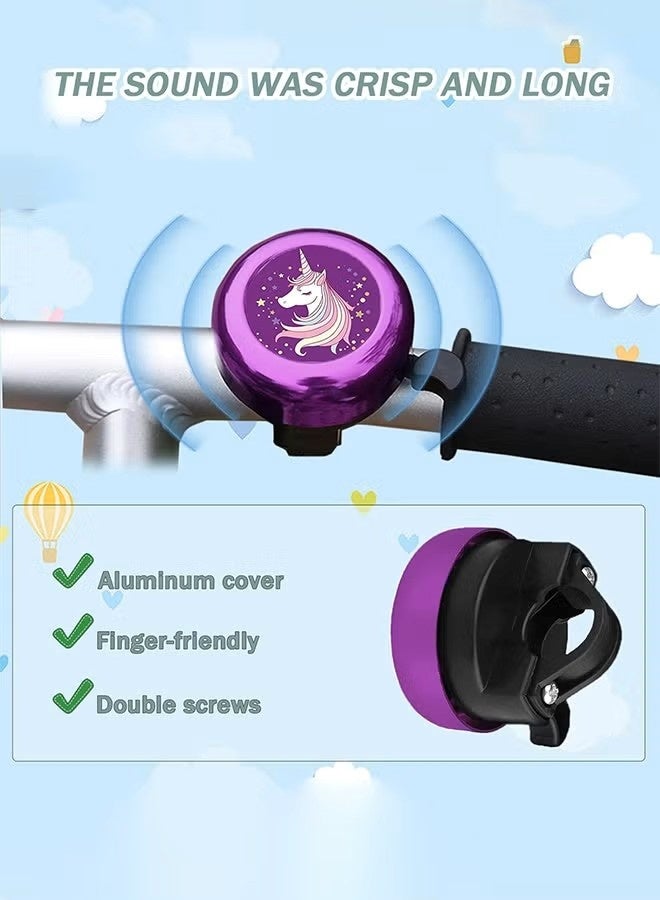 Kids Bike Bell with 2 Pcs Bike Streamers for Girls, Cute Children's Bicycle Accessories - Image 2