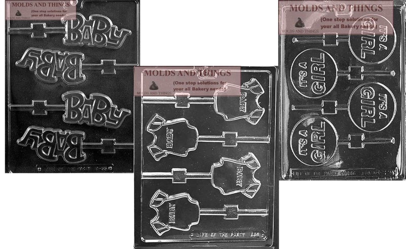 Its a Girl Lolly Chocolate Candy Mold Baby Shower Soap Mold Baby Onesie Soap chocolate candy mold Mold With Molding Instruction