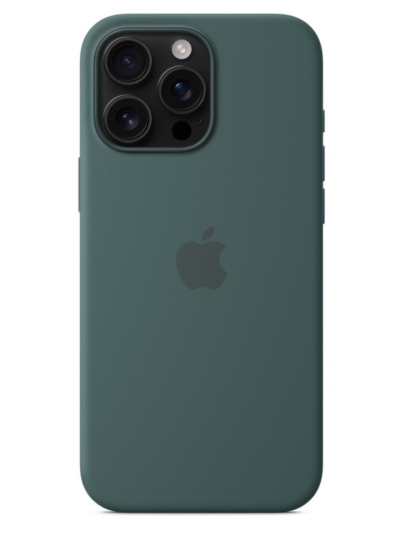 eBarakah iPhone 16 Pro Max Silicone Case Compatible with MagSafe | Premium Shockproof, Soft Touch, Durable Protection | Stylish Colors | MagSafe Compatible iPhone Case |  Lake Green - Image 1