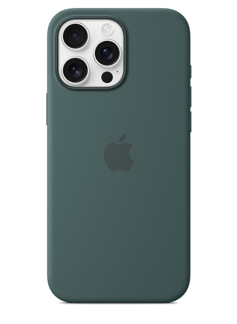 eBarakah iPhone 16 Pro Max Silicone Case Compatible with MagSafe | Premium Shockproof, Soft Touch, Durable Protection | Stylish Colors | MagSafe Compatible iPhone Case |  Lake Green - Image 5