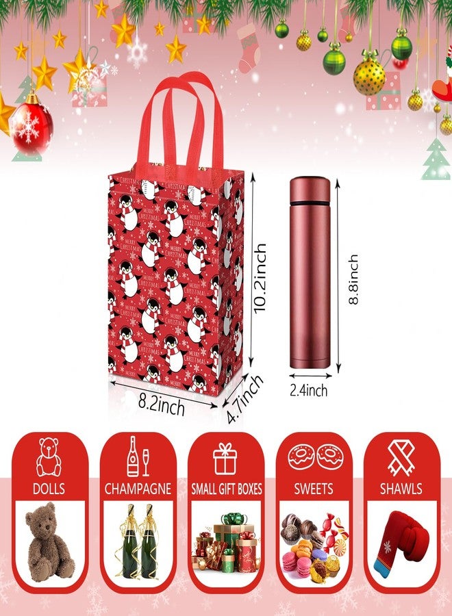 DECHISY 12Pack Small Christmas Gift Bags, Non-woven Reusable Xmas Bags,12 Different Style Christmas Tote Bags with Handles, Holiday Gift Bags for Xmas Presents, Kids, Party Favors - Image 2