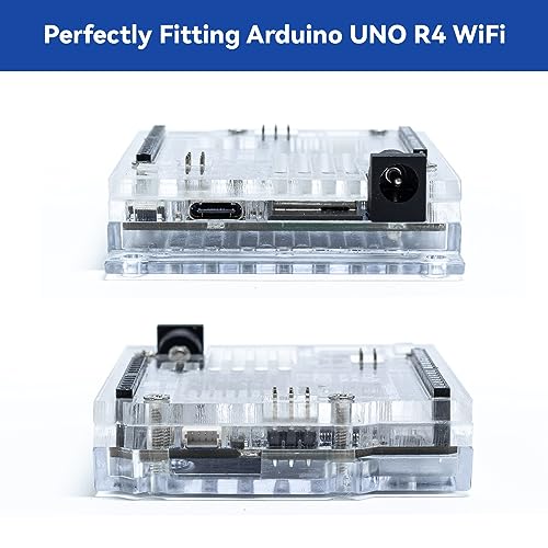 SunFounder Transparent Acrylic Case Compatible with Arduino UNO R4 WiFi (Original Bottom Case NOT Included) - Image 2