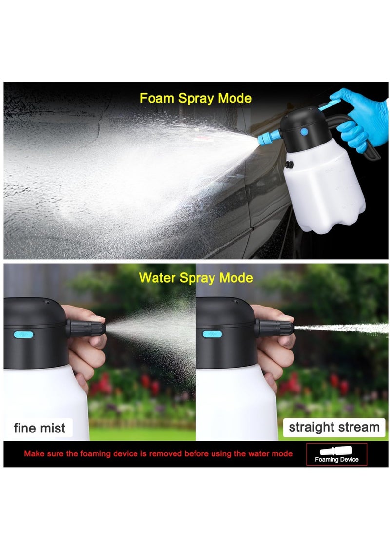 Electric Car Foam Sprayer, 1.8L Pressurized Foam Sprayer with USB Rechargeable for Car Washing, Car Wash Sprayer for Car Beauty, Home, Garden, Automotive Accessory - Image 2