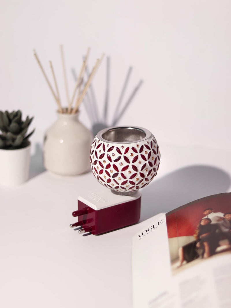 Revwd Kapoor Dani for Home Camphor Diffuser for Home Fragrance Essential Oil Kapoor Dani Camphor Diffuser Electric Aroma Diffuser High Coverage Electrical Night Lamp for Office, Home (Yellow) - Image 2