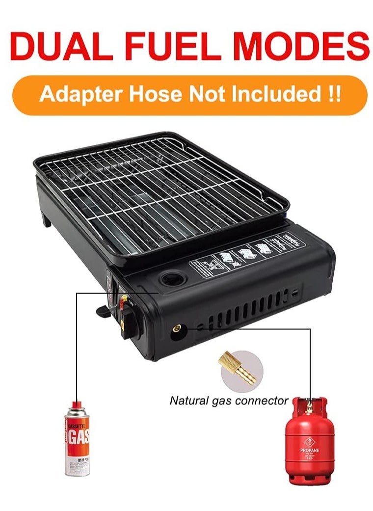 GO2CAMPS - Portable Butane Gas Camping Stove With Removable Barbecue Grill , Bbq Camping Stove- Compact Outdoor Cooking Appliance For Grilling, Roasting, And Heating - Adjustable Temperature Control For Camping, Picnics, And Tailgating - Image 1