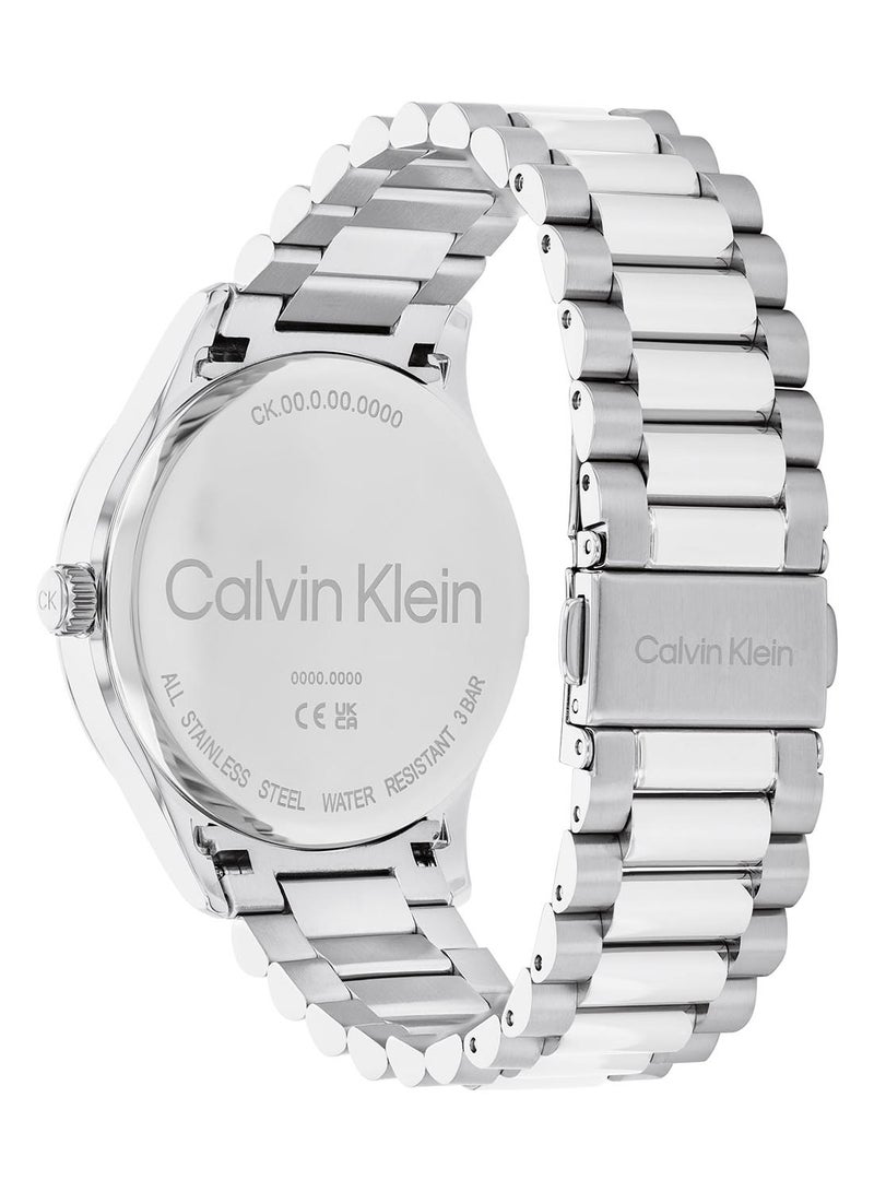 CALVIN KLEIN ساعة يد ستانلس ستيل بعقارب دائرية الشكل للجنسين 25200342 - 42 ملم - Image 3