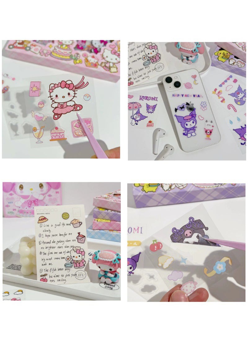Sanrio 100pcs Kitty Cat Stickers Kit, Girls Birthday Gift Anime Cute Waterproof Decorative Sticker Set for Laptop, Skateboard, Water Bottles, Computer, Phone, Guitar DIY, Scrapbooking, Journaling and Room Decoration  - Image 3