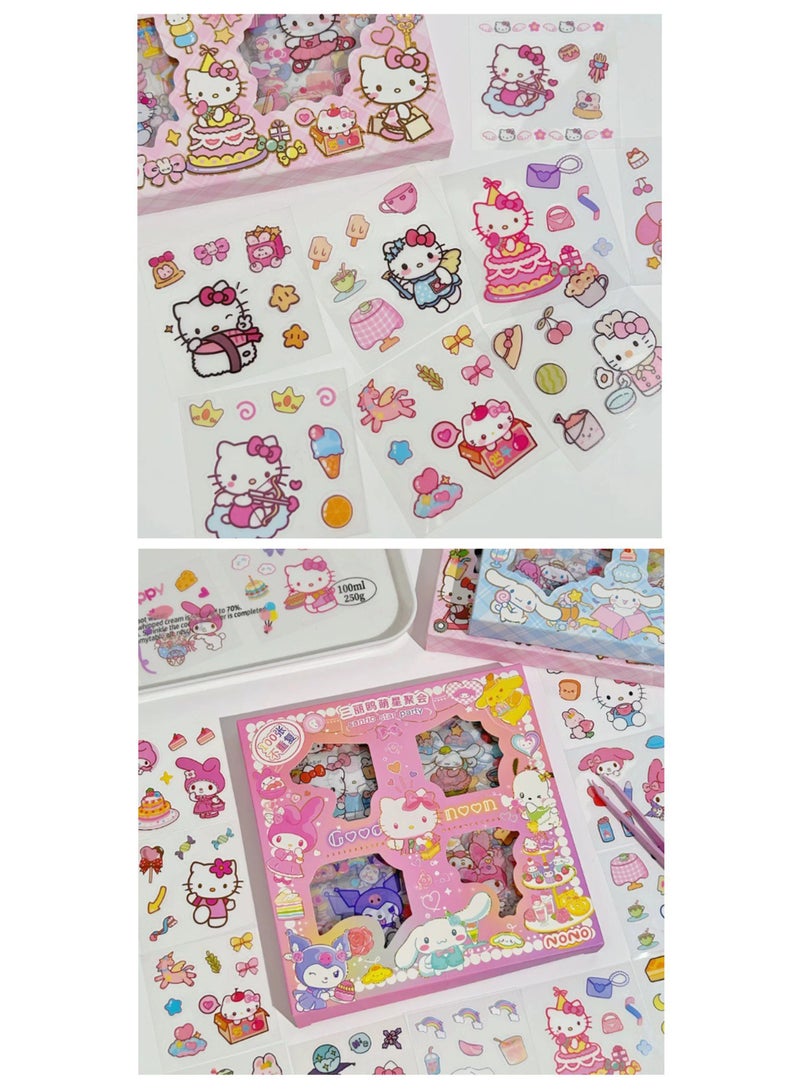Sanrio 100pcs Kitty Cat Stickers Kit, Girls Birthday Gift Anime Cute Waterproof Decorative Sticker Set for Laptop, Skateboard, Water Bottles, Computer, Phone, Guitar DIY, Scrapbooking, Journaling and Room Decoration  - Image 4