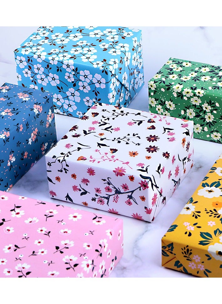 Generic Set of 6pcs 50 x 70cm Flower Wrapping Paper for Birthdays, Weddings, Anniversaries  - Image 2