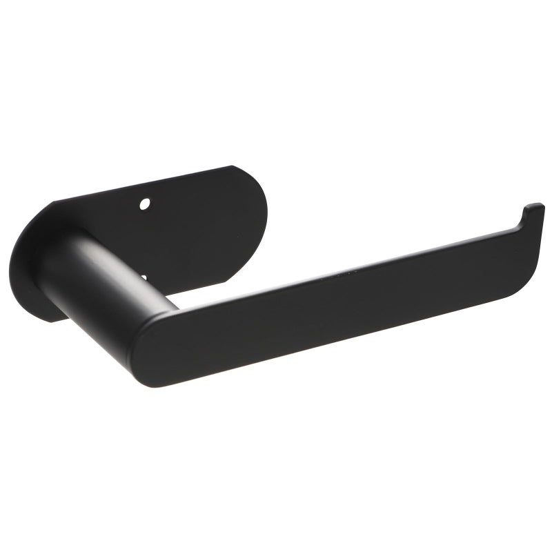 304 Stainless Steel Multipurpose Roll Paper Holder Nail Free Wall Mount Bathroom Shelf Rack Black - Image 2