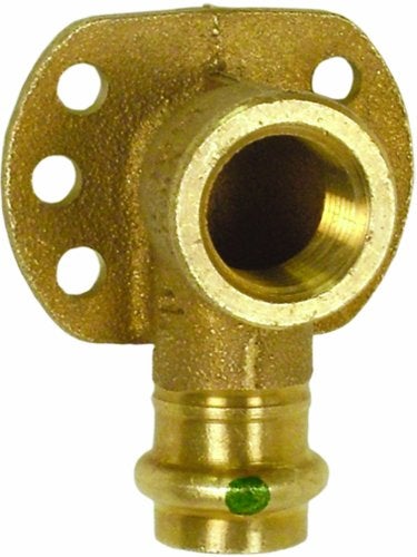 Viega 79190 ProPress Zero Lead Bronze 90-Degree Elbow Drop with Wall Plate with Female 1/2-Inch by 1/2-Inch P x Female NPT - Image 5