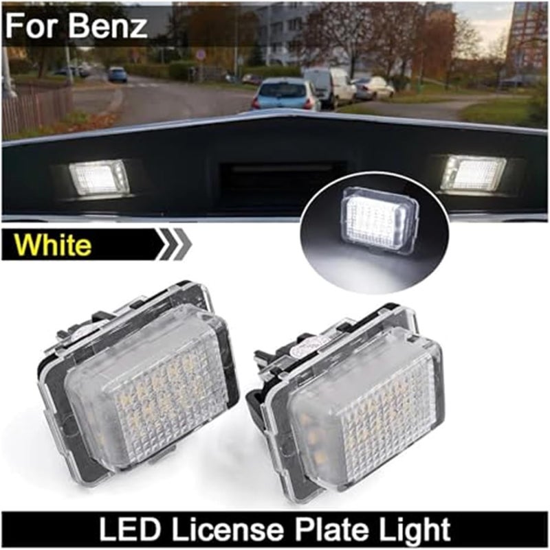 Wivplex 2Pcs White License Plate Light for Benz - Image 2