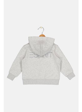 ESPRIT Kids Boy Brand Logo Hooded Sweatshirts, Heather Grey  - Image 2