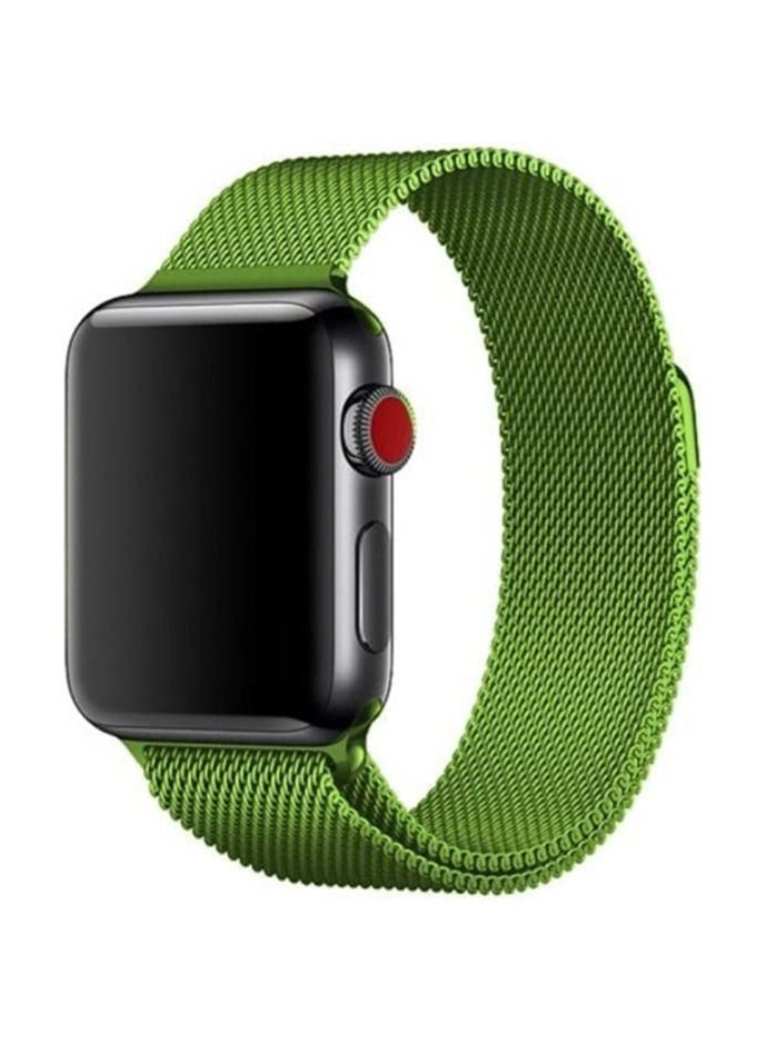 VITION Metal Magnetic Band for Apple Watch Milanese Loop 42mm 44mm 45mm, Stainless Steel Alloy Mesh Replacement Watch Strap for iWatch Series 7/SE/6/5/4/3/2/1 (Green) - Image 1