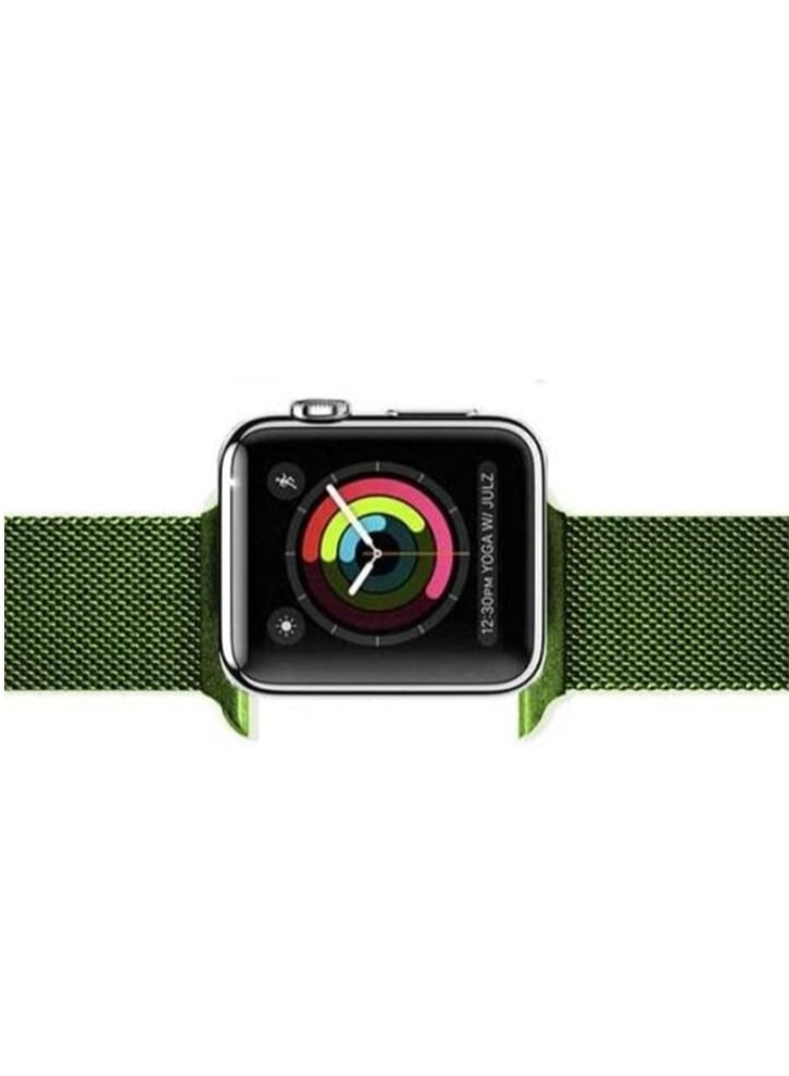 VITION Metal Magnetic Band for Apple Watch Milanese Loop 42mm 44mm 45mm, Stainless Steel Alloy Mesh Replacement Watch Strap for iWatch Series 7/SE/6/5/4/3/2/1 (Green) - Image 4