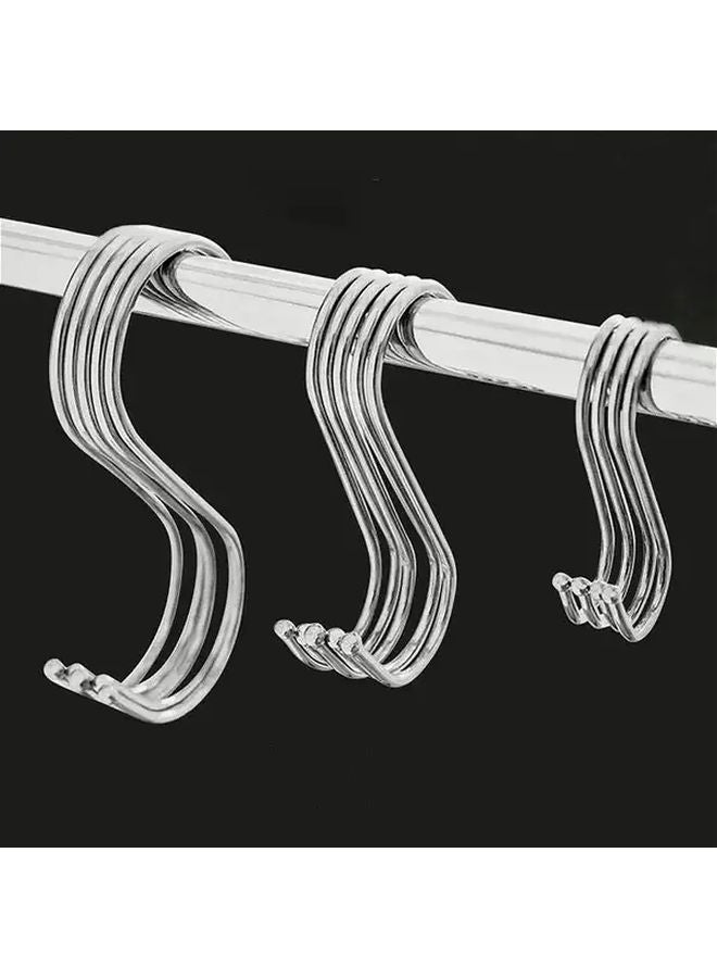 Stainless Steel S Shaped Hooks 5pcs Multi Functional Storage for Clothes Hats - Image 3