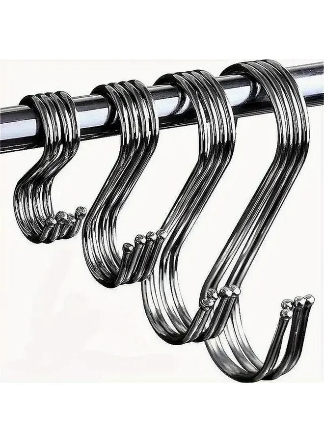 Stainless Steel S Shaped Hooks 5pcs Multi Functional Storage for Clothes Hats - Image 2
