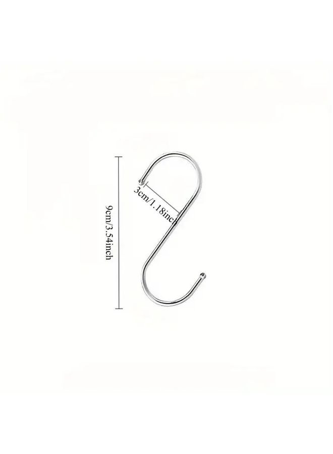 Stainless Steel S Shaped Hooks 5pcs Multi Functional Storage for Clothes Hats - Image 4