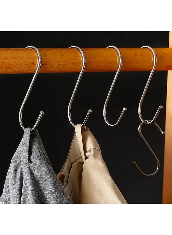 Stainless Steel S Shaped Hooks 5pcs Multi Functional Storage for Clothes Hats - Image 5