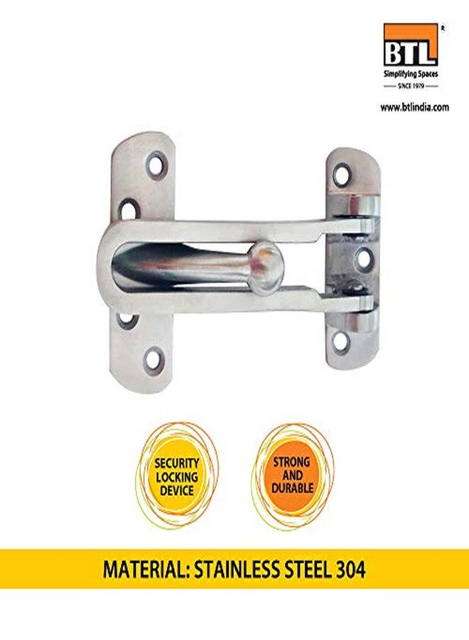 BTL Heavy Duty Door Security Latch (Swing Arm Door Guard Bolt) (Swing Bar Latch) (Stainless Steel 304) (Anti-Theft Door Guard) (BDF-SL-1) - Image 2