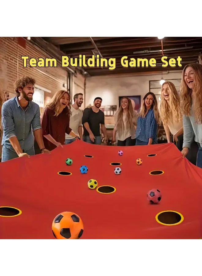 طقم لعبة Cornhole الأحمر للفريق مع 6 كرات مقاس 78×57 بوصة للعمل والترفيه والتجمعات العائلية هدية - Image 1