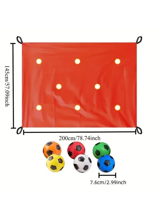 طقم لعبة Cornhole الأحمر للفريق مع 6 كرات مقاس 78×57 بوصة للعمل والترفيه والتجمعات العائلية هدية - Image 3