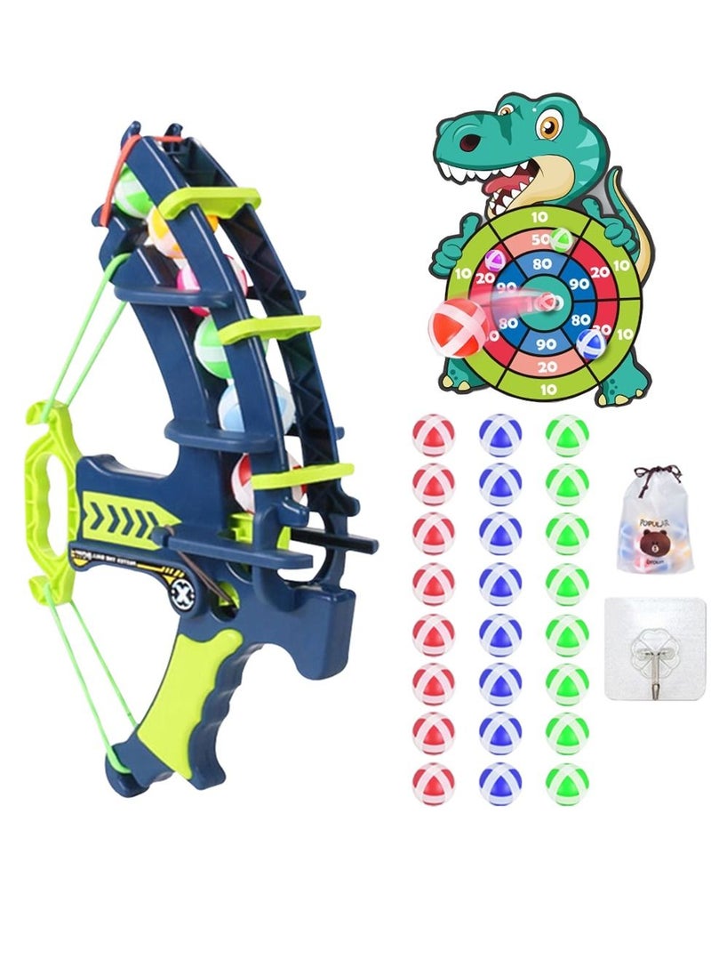 DMG TECH Target Shooting Games Kids Toys DMG Archery Set Safe Shooting Games -1 Dinosaur Bow & Arrow with 24 Sticky Balls for 4 5 6 7 8 9 Years Old Boys Girls Toy Set  - Image 1