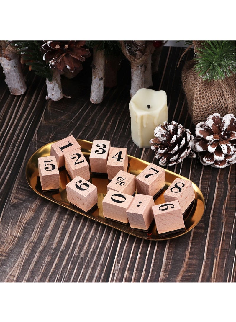 Wooden Rubber Stamps Kit, Number 0-9 Number Stamps Set, Kids Arts & Crafts, Suitable  for Card Making, DIY Planner, Scrapbooking
