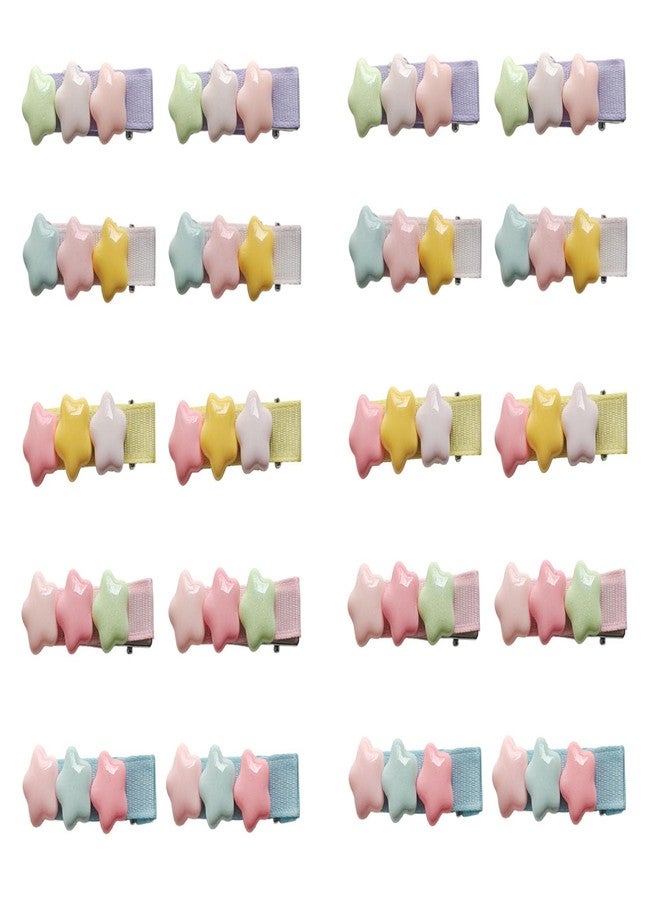 KARP 20PCS Star Hair Clips for Girls - Colorful Barrettes for Toddlers, Kids & Babies - Cute Resin Hair Accessories for Daily Use, Parties, and Gifts (Hair Pin (K2508)-Style-2) - Image 1