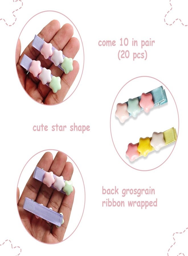 KARP 20PCS Star Hair Clips for Girls - Colorful Barrettes for Toddlers, Kids & Babies - Cute Resin Hair Accessories for Daily Use, Parties, and Gifts (Hair Pin (K2508)-Style-2) - Image 4
