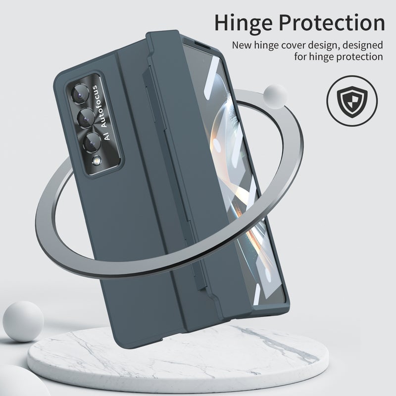 HuHa Case Cover For Samsung Galaxy Z Fold3 5G Integrated Full Coverage Phone Case with Hinge(Green) - Image 2