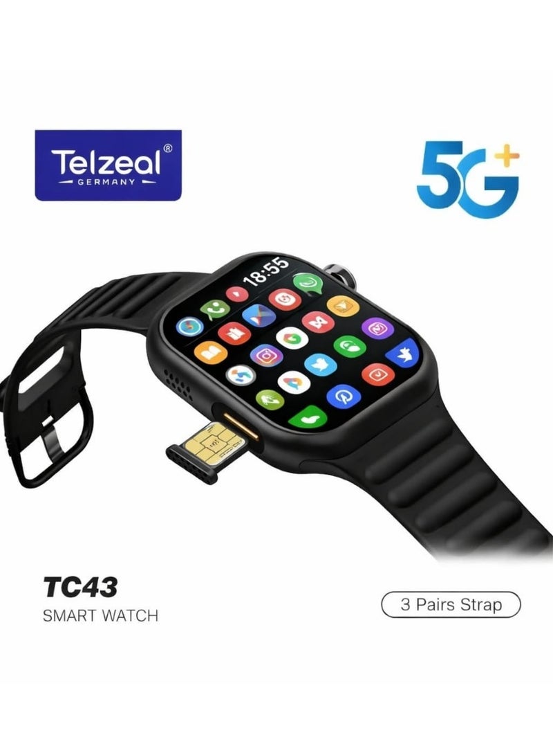 تلزيل ساعة ذكية Telzeal 5G TC43  بنظام أندرويد - Image 1