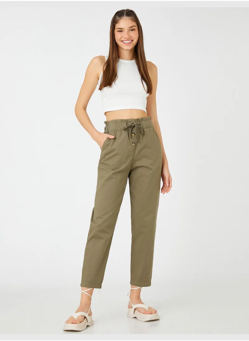 كوتون Carrot Trousers Drawstring Pocket Detail