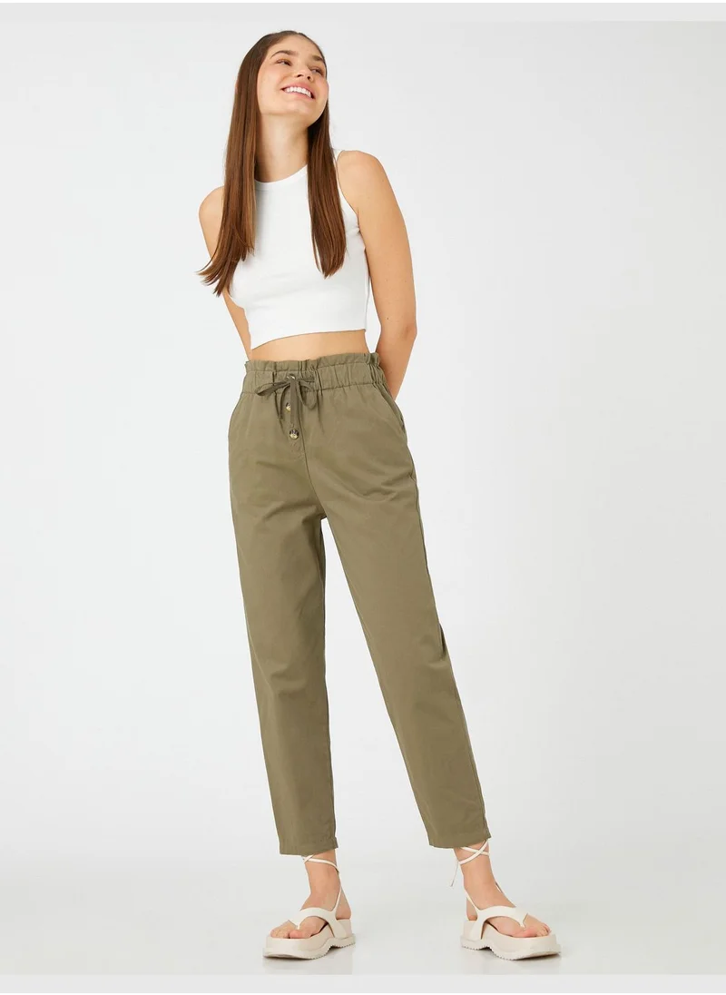 كوتون Carrot Trousers Drawstring Pocket Detail