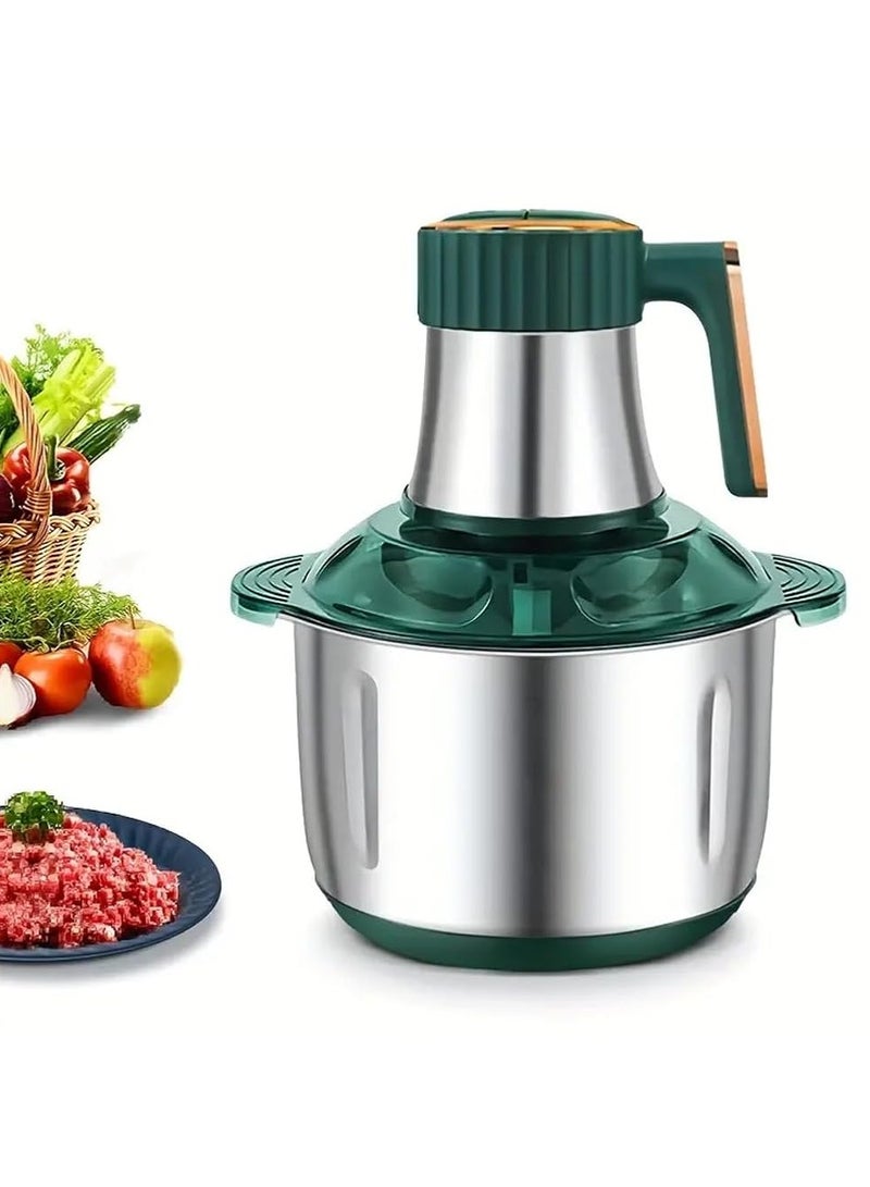 DubaiGallery Food ProcessorsMini Chopper 5 Speed Ajustable 800W Electric Meat Grinder With 4 Bi-Level Durable Blades, 5L Stainless-Steel Food Processor And Blender For Meat,Vegetables,Onion And Nuts,Fruit  - Image 3