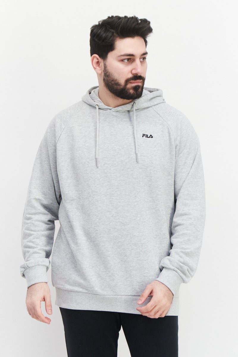 FILA Men Sportswear Fit Long Sleeve Training Hoodies, Grey - Image 1