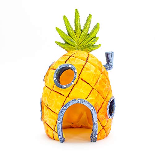 Penn Plax Penn-Plax Spongebob Squarepants Officially Licensed Aquarium Ornament – Spongebob’s Pineapple House – Medium - Image 1