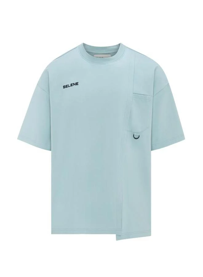 Selene Unisex - Crew Neck Pocket Detail Oversized T-Shirt