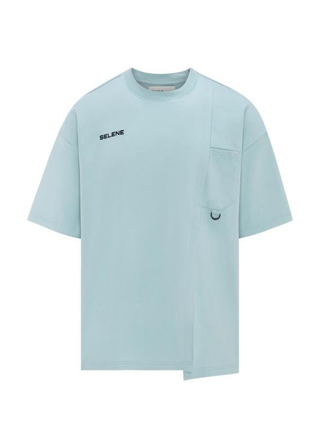 Selene Unisex - Crew Neck Pocket Detail Oversized T-Shirt - Image 1