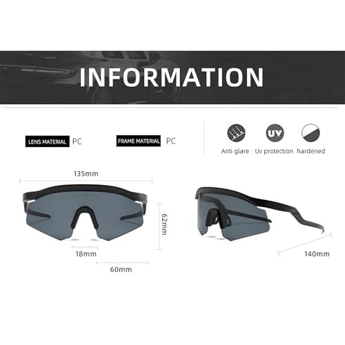 Dervin Non Polarized Oversized Sports Sunglasses for Men Women, Outdoor Cricket Cycling Hiking Fishing Sunglasses (White-Blue Mirror) - Image 5
