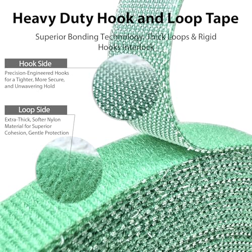 MYLTW Reusable Plant Ties for Climbing Plants,Plan Straps,Nylon Plant Tape Strap Gardening Tips,Tomato Plant Support,Garden Wire Ties for Cables(50 Foot X 0.47 Inch) - Image 2