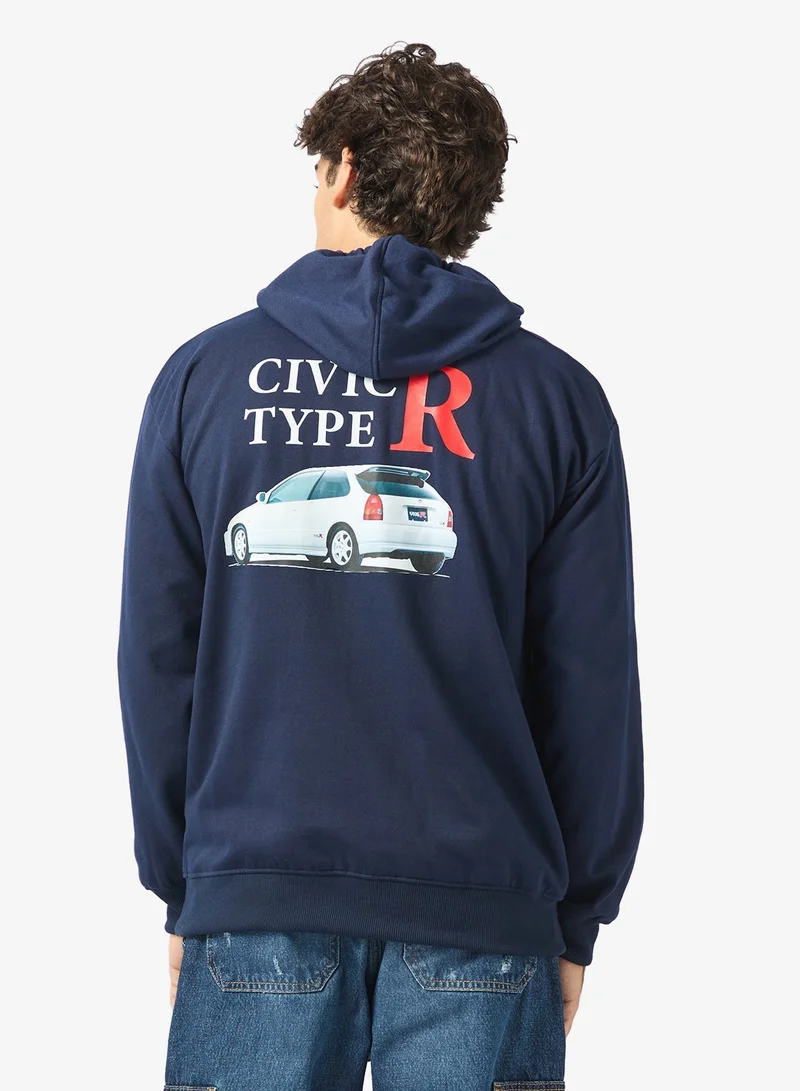 Seventy Five Graphic Print Hoodie