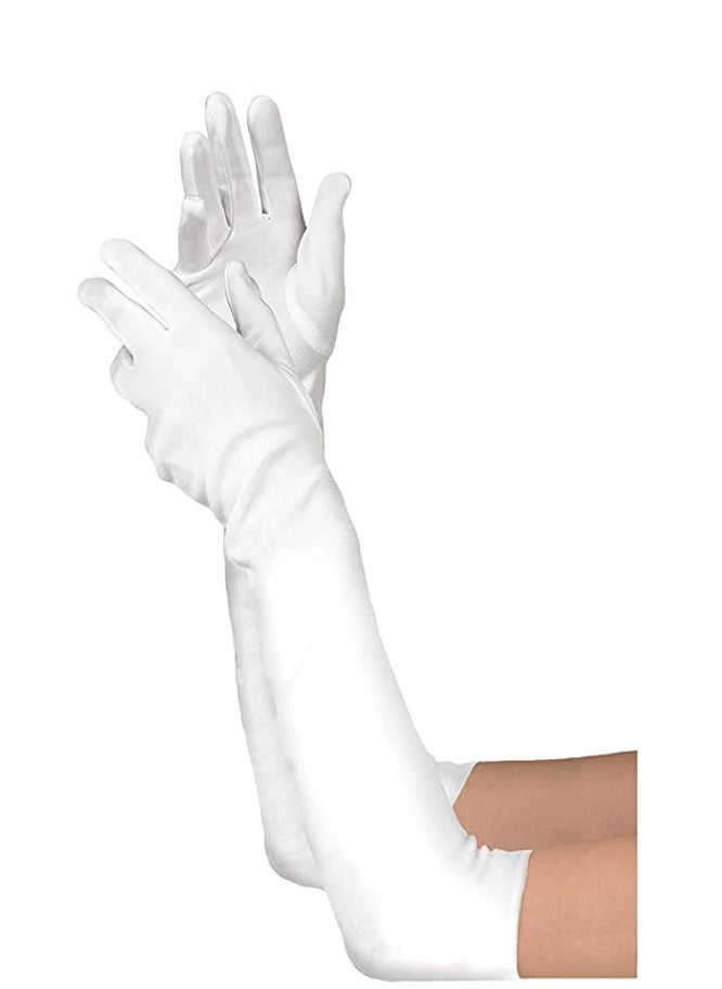 Excefore - Satin Opera Gloves, Formal Bridal Banquet Party Wedding Opera Mitten - Image 1
