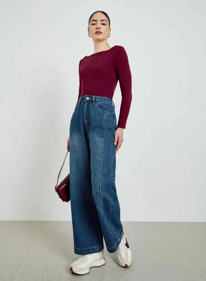 Styli Women High Rise Straight Leg Jeans