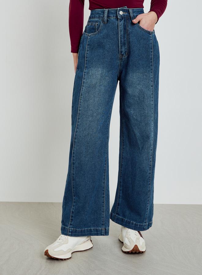 ستايلي بنطال جينز نسائي بخصر مرتفع وأرجل مستقيمة - Image 2