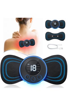 Body Massager Wireless Portable Neck Massager with 8 Modes and 19 Strength Levels Rechargeable Pain Relief EMS Massage Machine for Shoulder,Arms,Legs,Back Pain for Men and Women