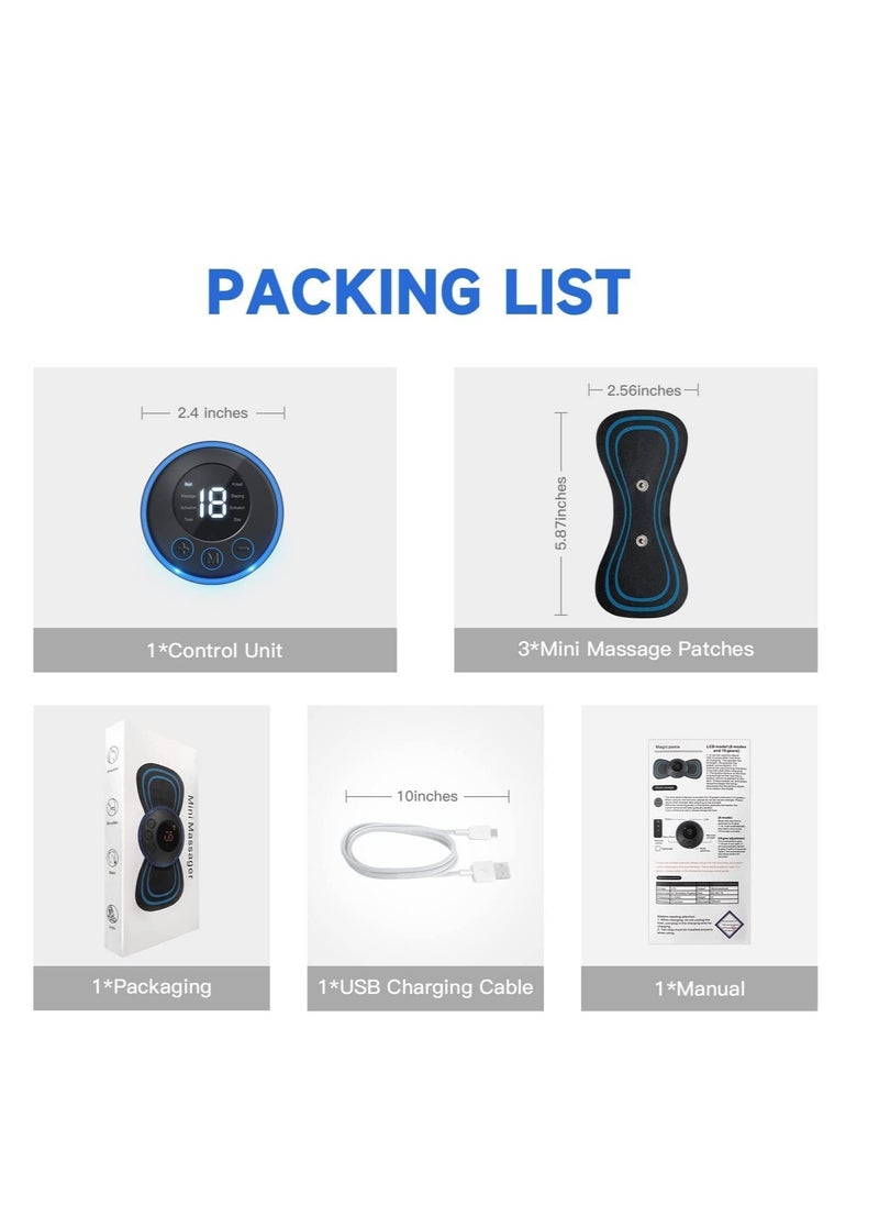 ELTRAZONE - Body Massager Wireless Portable Neck Massager with 8 Modes and 19 Strength Levels Rechargeable Pain Relief EMS Massage Machine for Shoulder,Arms,Legs,Back Pain for Men and Women - Image 1